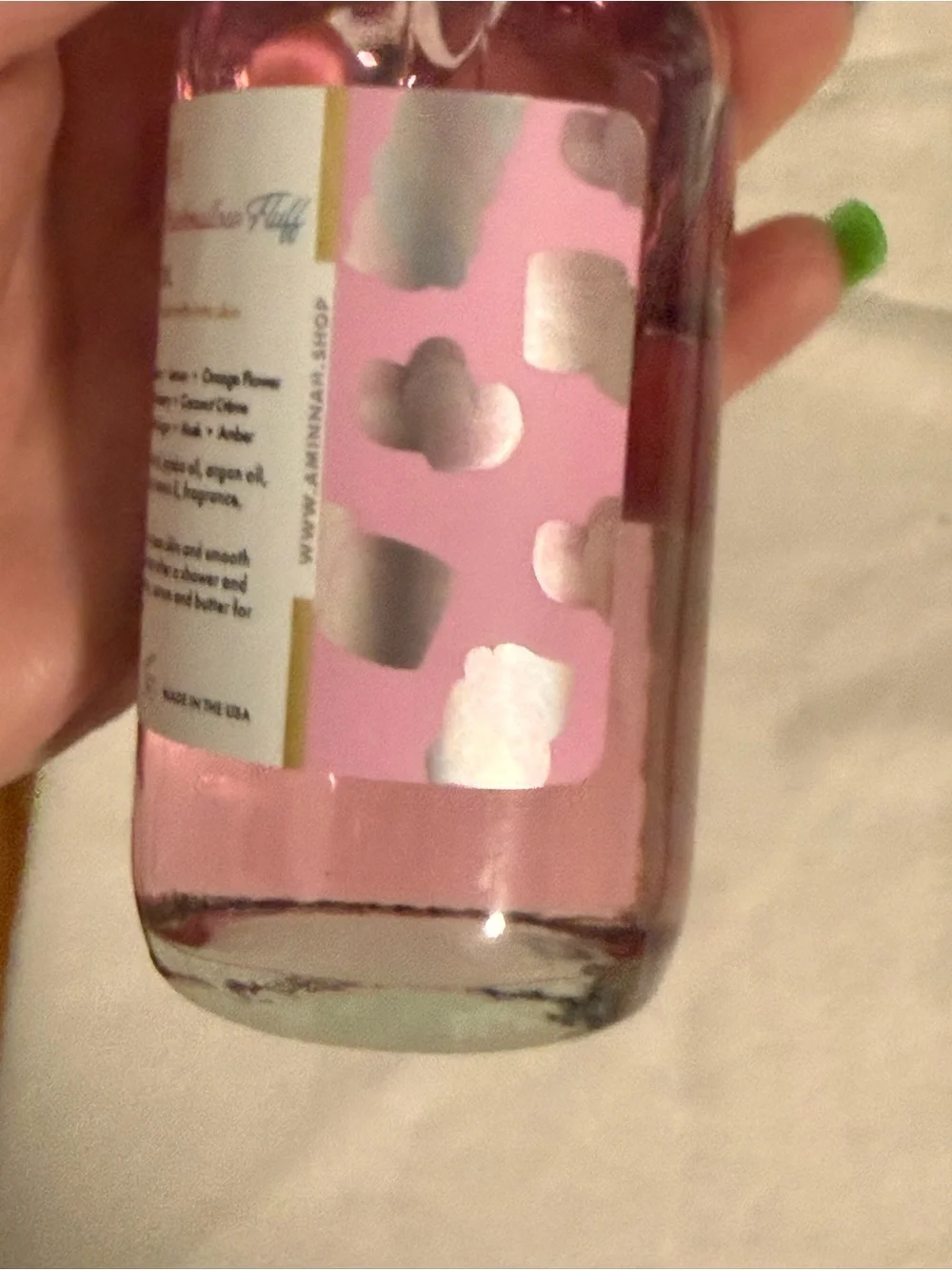Aminnah “Yum Marshmallow” Body Oil - limited Edition Hydrating Skin Serum! NEW